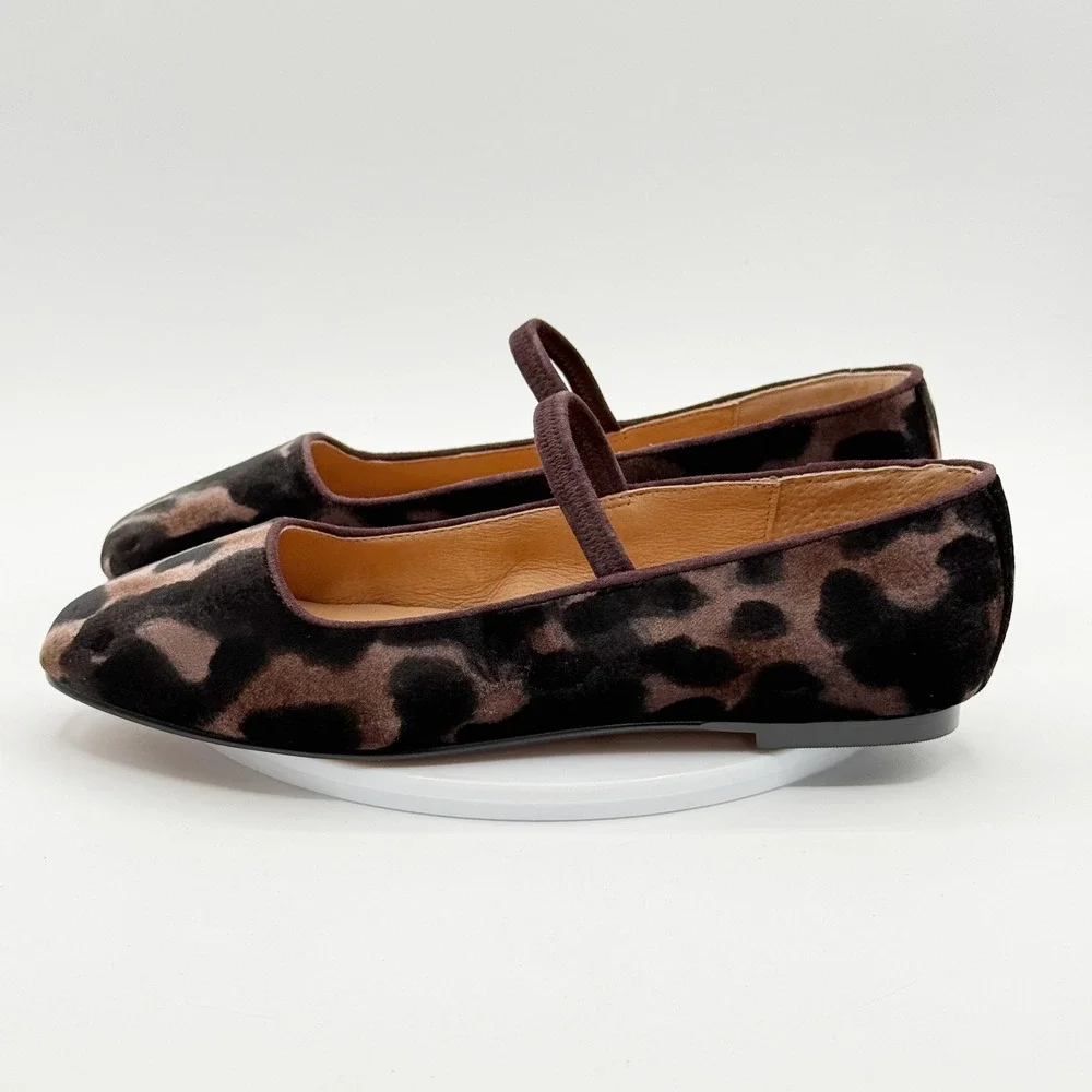 Madewell Greta Ballet Flat Size 8.5 Leopard / Espresso Womens - NEW IN BOX